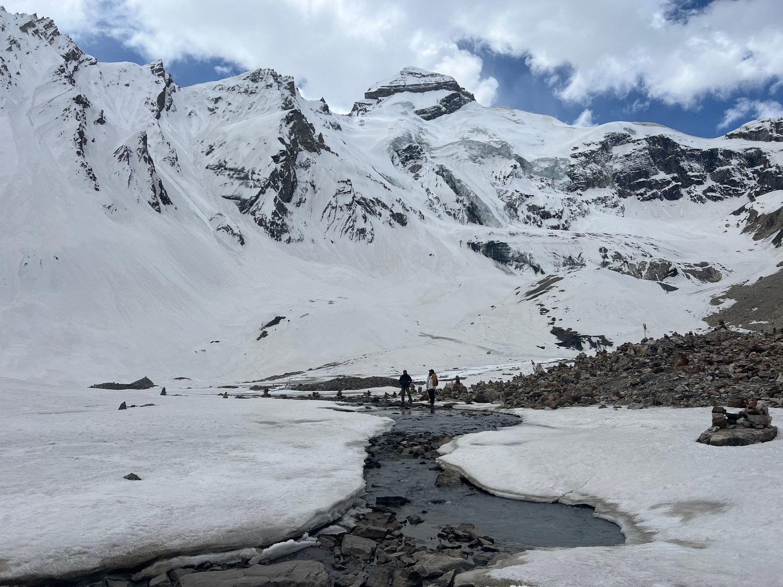 High mountain pass crossing in the Karakoram